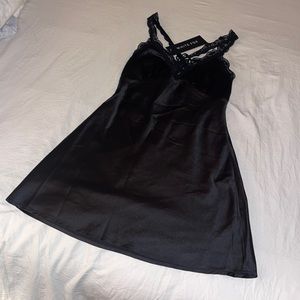 Mini white fox boutique slip dress